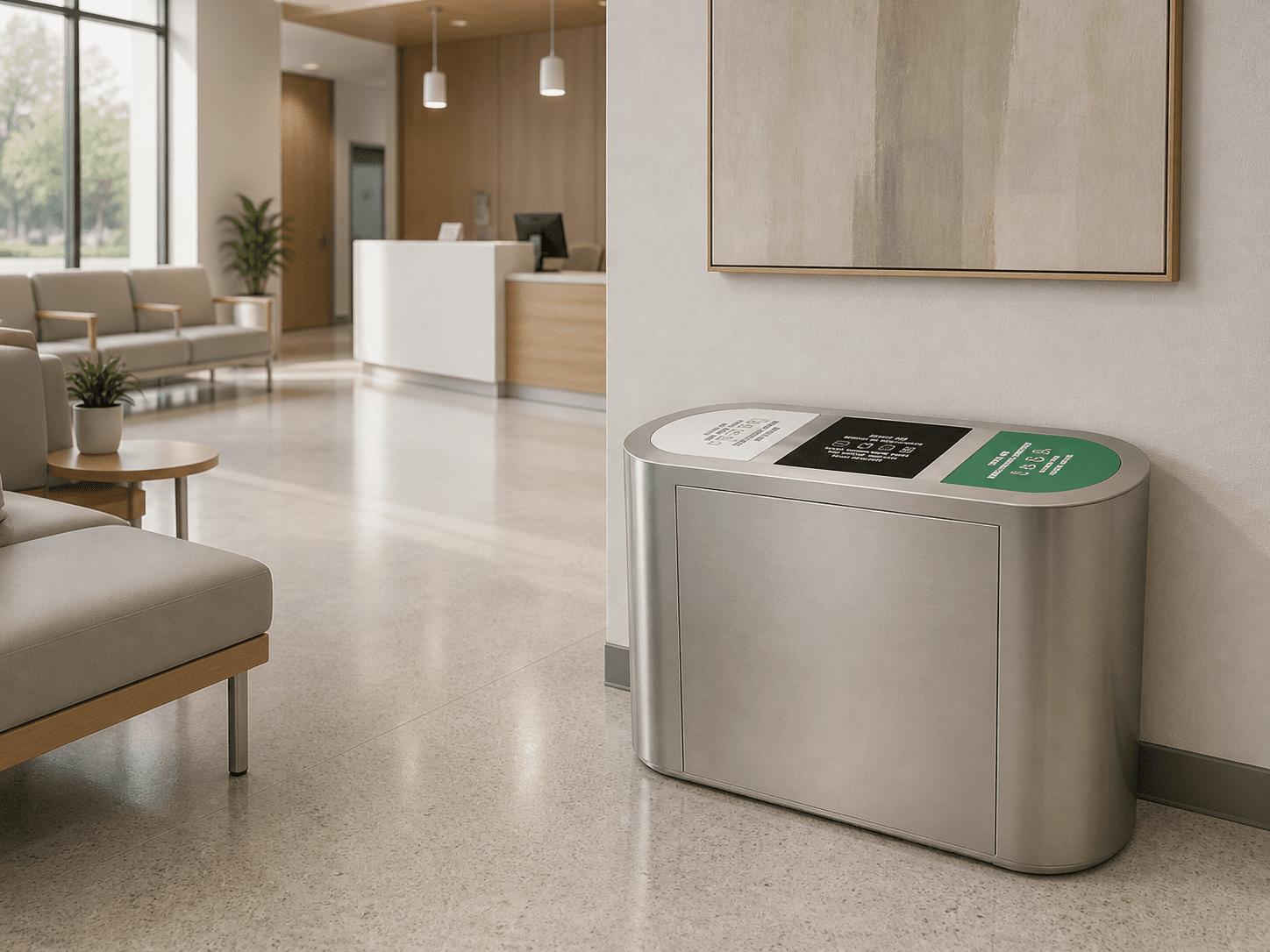 Estación modular para cafeterías y zonas de alimentación en centros de salud