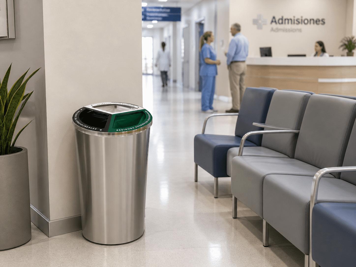 Punto ecológico para salas de espera en clínicas y hospitales