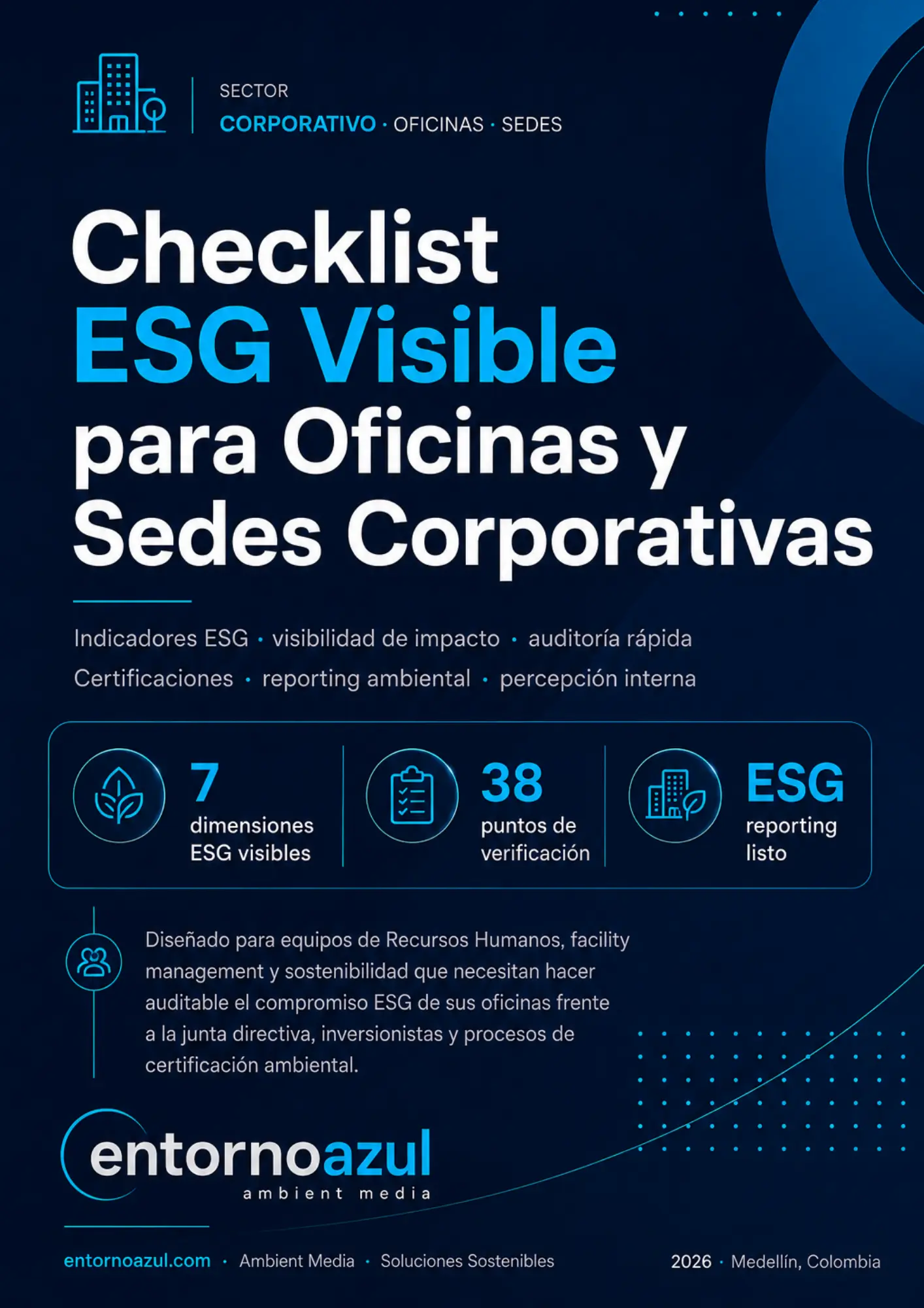 Portada del Checklist ESG Visible para Oficinas y Sedes Corporativas